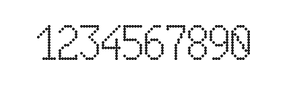 7×13数字点阵字体 ddN713AA0424