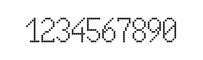 7×13数字点阵字体 ddN713AA0427