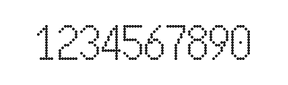 7×13数字点阵字体 ddN713AA0428