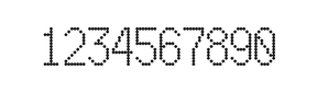 7×13数字点阵字体 ddN713AA0439