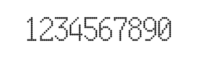 7×13数字点阵字体 ddN713AA0440