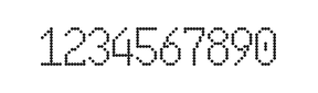 7×13数字点阵字体 ddN713AA0447