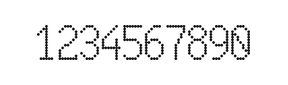 7×13数字点阵字体 ddN713AA0454