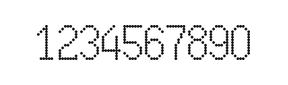 7×13数字点阵字体 ddN713AA0461