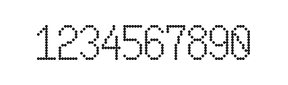 7×13数字点阵字体 ddN713AA0462
