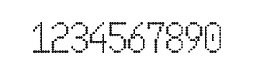 7×13数字点阵字体 ddN713AA0464