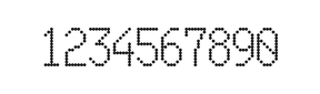 7×13数字点阵字体 ddN713AA0466