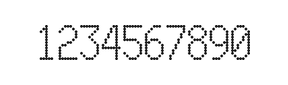 7×13数字点阵字体 ddN713AA0472