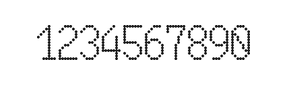 7×13数字点阵字体 ddN713AA0476