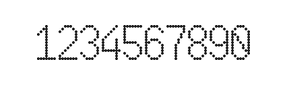 7×13数字点阵字体 ddN713AA0479