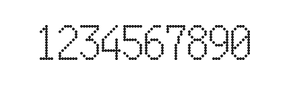 7×13数字点阵字体 ddN713AA0487