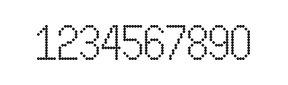 7×13数字点阵字体 ddN713AA0494