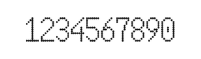 7×13数字点阵字体 ddN713AA0495