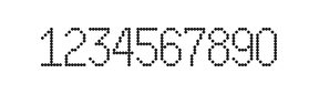 7×13数字点阵字体 ddN713AA0502