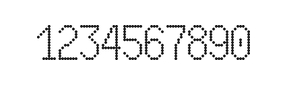 7×13数字点阵字体 ddN713AA0503