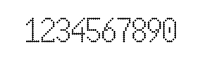 7×13数字点阵字体 ddN713AA0504