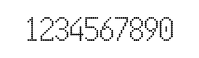 7×13数字点阵字体 ddN713AA0511