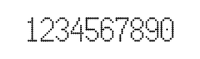 7×13数字点阵字体 ddN713AA0513