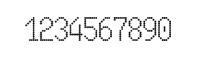7×13数字点阵字体 ddN713AA0517