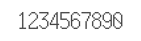 7×13数字点阵字体 ddN713AA0518