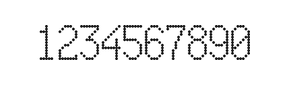 7×13数字点阵字体 ddN713AA0519