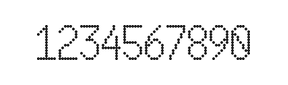 7×13数字点阵字体 ddN713AA0523