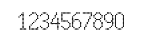 7×13数字点阵字体 ddN713AA0524