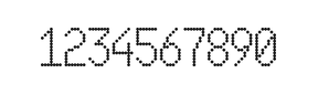 7×13数字点阵字体 ddN713AA0528