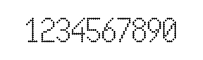 7×13数字点阵字体 ddN713AA0532