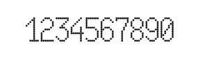7×13数字点阵字体 ddN713AA0539