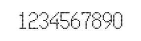 7×13数字点阵字体 ddN713AA0543