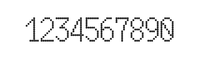 7×13数字点阵字体 ddN713AA0548