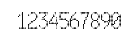 7×13数字点阵字体 ddN713AA0549