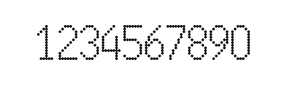 7×13数字点阵字体 ddN713AA0553