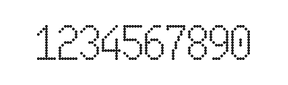 7×13数字点阵字体 ddN713AA0555