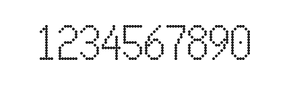 7×13数字点阵字体 ddN713AA0557