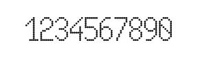 7×13数字点阵字体 ddN713AA0562