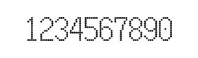 7×13数字点阵字体 ddN713AA0573