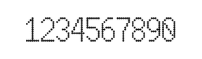 7×13数字点阵字体 ddN713AA0579