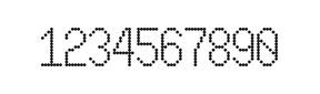 7×13数字点阵字体 ddN713AA0591