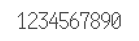 7×13数字点阵字体 ddN713AA0599