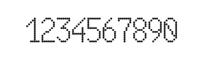 7×13数字点阵字体 ddN713AA0612