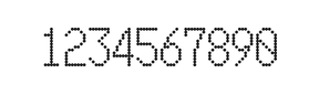 7×13数字点阵字体 ddN713AA0619