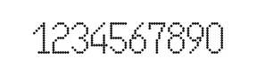7×13数字点阵字体 ddN713AA0620