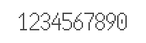 7×13数字点阵字体 ddN713AA0622