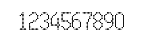 7×13数字点阵字体 ddN713AA0635