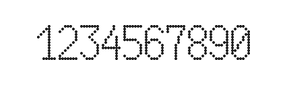 7×13数字点阵字体 ddN713AA0636