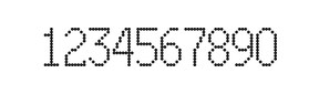 7×13数字点阵字体 ddN713AA0641