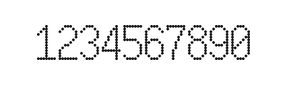 7×13数字点阵字体 ddN713AA0647