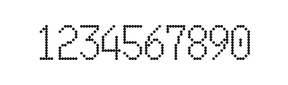 7×13数字点阵字体 ddN713AA0650